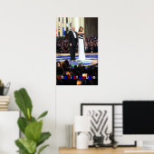 ファーストカップルのドナルドとメラニアトランプのリバティーボール ポスター (ホームオフィス)