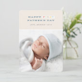 ファーストカラフルファーザーデイカード – ネイビー カード (スタンド正面)