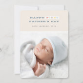 ファーストカラフルファーザーデイカード – ネイビー カード (正面)