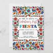 ファーストカラフルフィエスタ1st誕生日フォークアートフローラ 招待状 (正面)