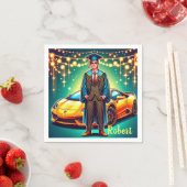 ファーストカー付き卒業カスタム男 スタンダードカクテルナプキン (インサイチュ)