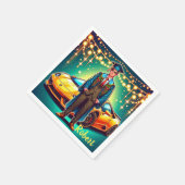 ファーストカー付き卒業カスタム男 スタンダードカクテルナプキン (角)