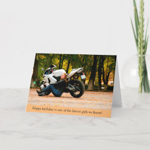 ファーストガールスポーツバイク誕生日カード カード
