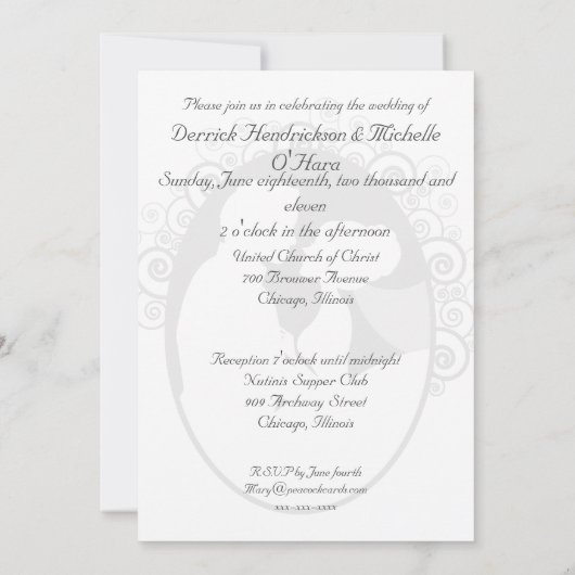 ファーストキスシーブルーカスタマイズ結婚式招待状 招待状 (裏面)