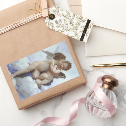 ファーストキスバイブーゲロー、ヴィンテージエンジェルビクトリアンズ 長方形シール (ギフト)