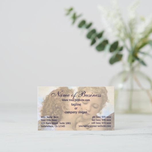 ファーストキス、ラモールエサイシェ、エンファント、ブーゲロー 名刺 (スタンド正面)