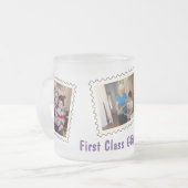 ファーストクラスおばあ最高のあおばあちゃん3カスタム枚 フロストグラスマグカップ (正面左)