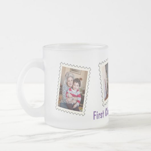 ファーストクラスおばあ最高のあおばあちゃん3カスタム枚 フロストグラスマグカップ (左)