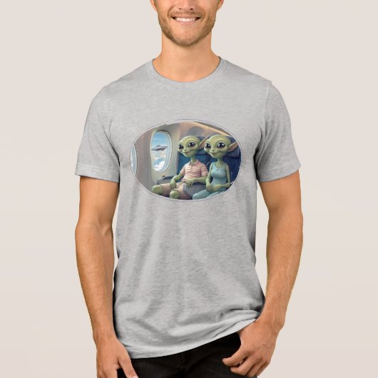 ファーストクラスに乗り合わせた宇宙人 トライブレンドTシャツ (正面)