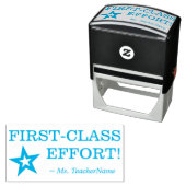 "ファーストクラス努力!" +先生名ラバースタンプ セルフインキングスタンプ (インサイチュ)