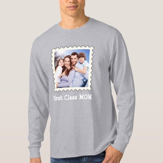 ファーストクラス最高のママママ平方写カスタム真 Tシャツ (正面)