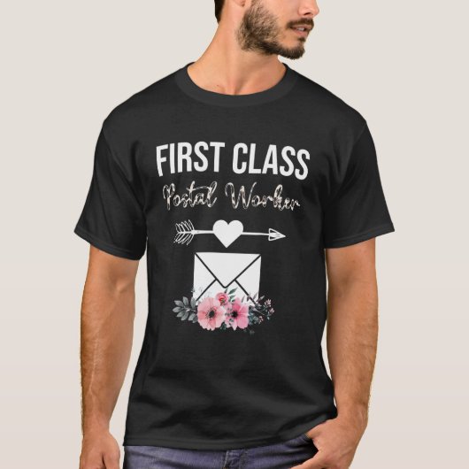 ファーストクラス郵便女性の衣装の郵便労働者ギフトG Tシャツ (正面)