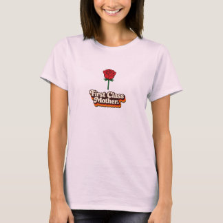 ファーストクラス・マザー・赤バラ・グラフィック・レディースTシャツ Tシャツ