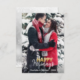 ファーストクリスマスハッピーホリデ結婚したーズ | フォト 招待状