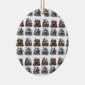 ファーストクリスマスビューティフルクリスマスハウスデザイン セラミックオーナメント (右)