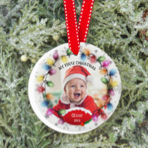 ファーストクリスマスベビー両面2枚フォト記念品