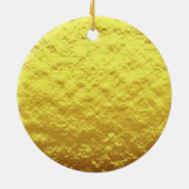 ファーストクリスマスモノグラムイニシャルフーゴールデン・フォイル セラミックオーナメント (裏面)