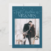 ファーストクリスマス Mr Mrs 新婚フォト ティール シーズンカード (正面)