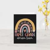 ファーストグレードリームチーム先生キッズ新学期 カード (黄色い花)