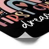 ファーストグレードリームチーム先生キッズ新学期 ポスター (角)