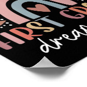 ファーストグレードリームチーム先生キッズ新学期 ポスター (角)