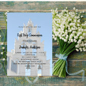 ファーストコミュニオカスタムン写真教会ラグジュアリー インビテーションポストカード