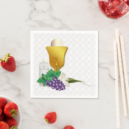 ファーストコミュニオンお祝い スタンダードカクテルナプキン (インサイチュ)