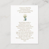 ファーストコミュニオンアニマクリスティリメンブランス祈りの言葉 プレイスカード (裏面)