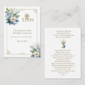 ファーストコミュニオンアニマクリスティリメンブランス祈りの言葉 プレイスカード (正面/裏面)