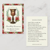 ファーストコミュニオンイエスキアシスバラ祈りの言葉 名刺 (正面/裏面)