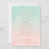 ファーストコミュニオンウォーターカラークロスピーチ&ミント 招待状 (裏面)