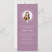 ファーストコミュニオンガールカスタムの写真とシンプルクロス 招待状 (正面)