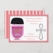 ファーストコミュニオンハンドサニタイザーのカード 招待状 (正面/裏面)