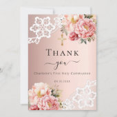 ファーストコミュニオンバラフローラレースサンキューカード 招待状 (正面)