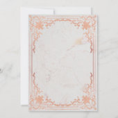 ファーストコミュニオンバラ金ゴールドエレガントヴィンテージ大理石 招待状 (裏面)