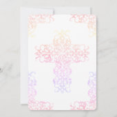 ファーストコミュニオンパスエレガントテルダマスククロスガール 招待状 (裏面)