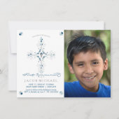 ファーストコミュニオンフォト招待状少年のカスタム 招待状 (正面)