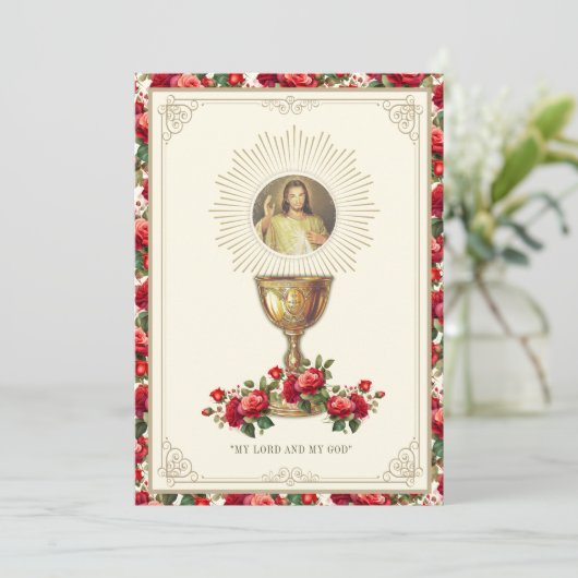 ファーストコミュニオンフローライエズディバイナリーフローラ 招待状 (スタンド正面)