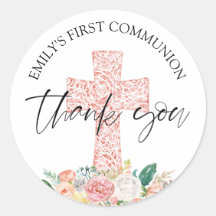 ファーストコミュニオンフローラクロスバラピンクサンキュー