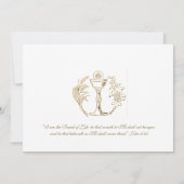 ファーストコミュニオンフローラユーチャーリストレッドローゼス 招待状 (裏面)