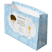 ファーストコミュニオンブルネットボーイブルーダマスク ラージペーパーバッグ (裏面アングル)