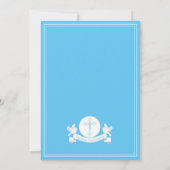 ファーストコミュニオンブロンドボーイブルー招待状 招待状 (裏面)