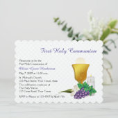ファーストコミュニオンホワイトレース 招待状 (スタンド正面)