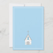 ファーストコミュニオンボーイブルー招待状 招待状 (裏面)