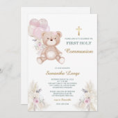 ファーストコミュニオン招待状ガール 招待状 (正面/裏面)
