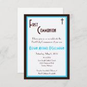 ファーストコミュニオン招待状-ボーイ 招待状 (正面/裏面)