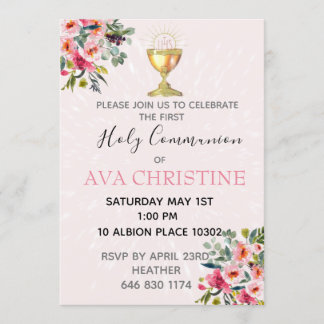 ファーストコミュニオン招待状 招待状