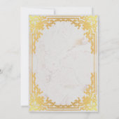 ファーストコミュニオン 偽金 ヴィンテージ エレガント 大理石 招待状 (裏面)