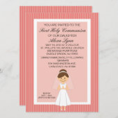 ファーストコミュニストライプのオンガール招待状 招待状 (正面/裏面)