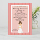 ファーストコミュニストライプのオンガール招待状 招待状 (スタンド正面)